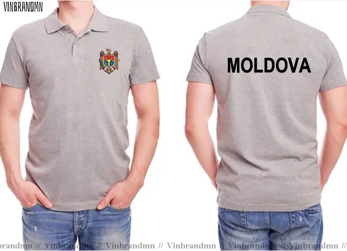 Moldova Moldovan MDA MD polo shirts men short sleeve white brands printed for country 100% cotton nation team flag newest polos