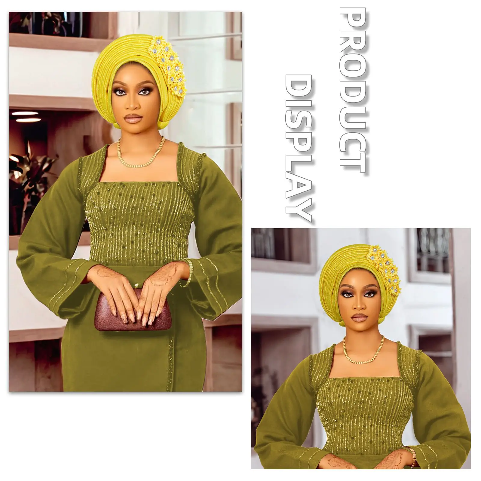 Bonnet Femme Gele Headtie Already Made Nigerian Turbans for Women Aso Oke Gele African Head Wrap Fashion Cap High Quality 1Set