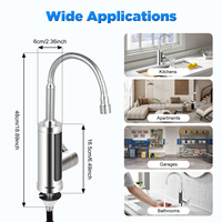 3000W Instant Electric LCD Faucet Instant Tap 360° Fast Heater Heating Hot/Cold Water Supply for Bathroom Kitchen