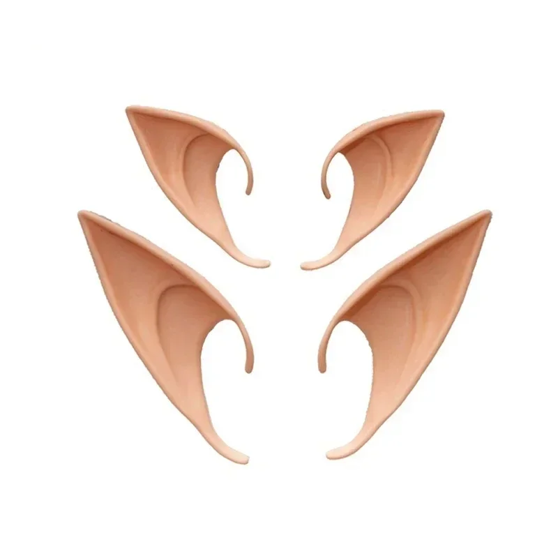 Latex Reiki Elf หูฮาโลวีนคอสเพลย์ปลอมหู Props Fairy Angel Dress Up นุ่มไม่เป็นอันตรายจําลอง Christmas Party Decor