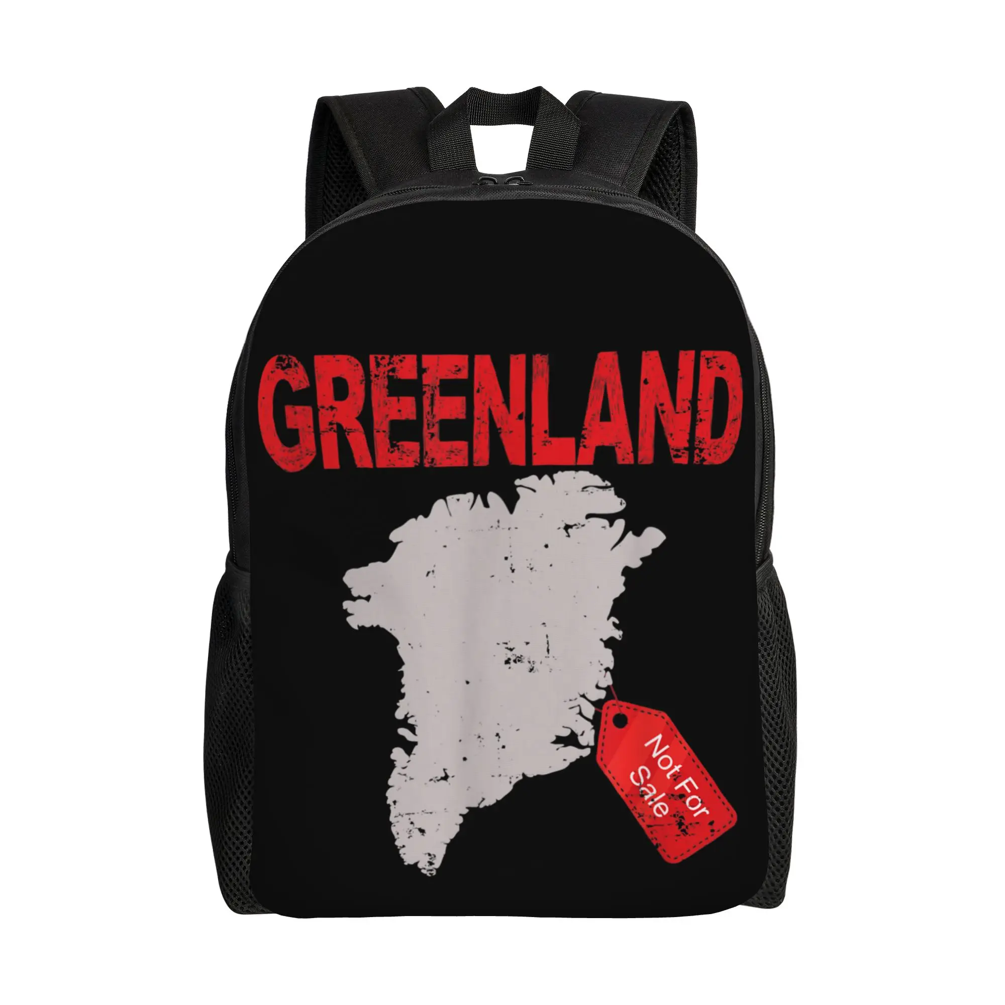 

Рюкзак с изображением Гренландии (не продается), модный, для мужчин и женщин, студенческий, рабочий, городской, с картой и флагом, спортивная сумка через плечо