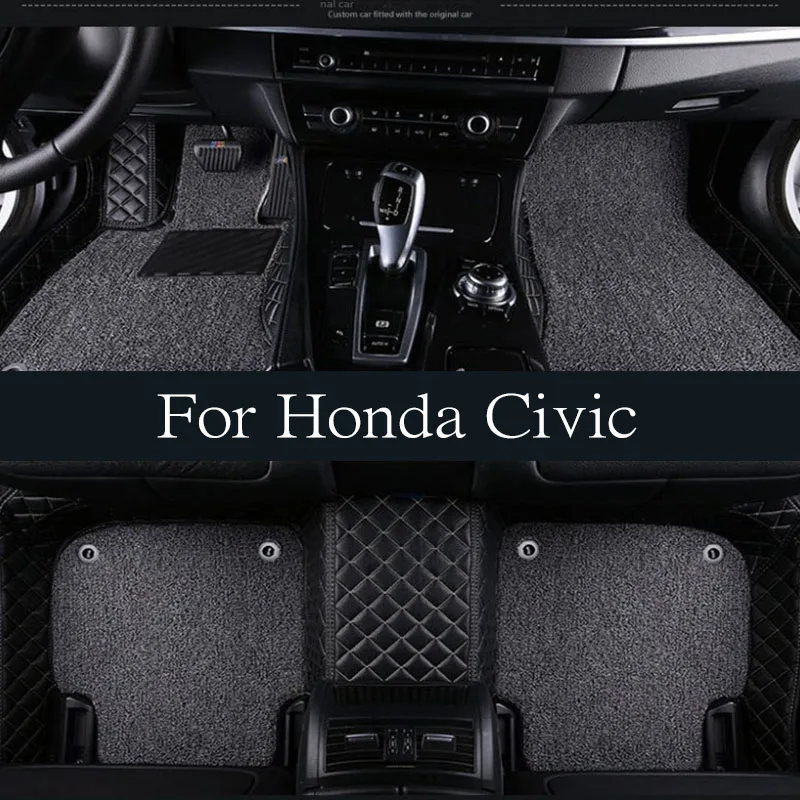 

Car Floor Mat for Honda Civic 9th FB FG 2012~2015 2013 Panel Foot Auto Parts TPE Liner Carpet Pad Custom Cover Rug trunk mat