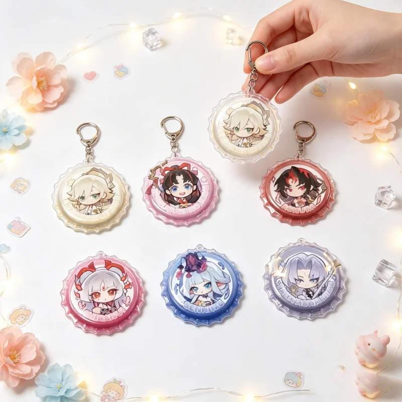 bag charm - Game Onmyoji Acrylic Keychain Bag pendant character merchandise Shiranui Charm Fans Gifts DIY creative ornaments 6cm
