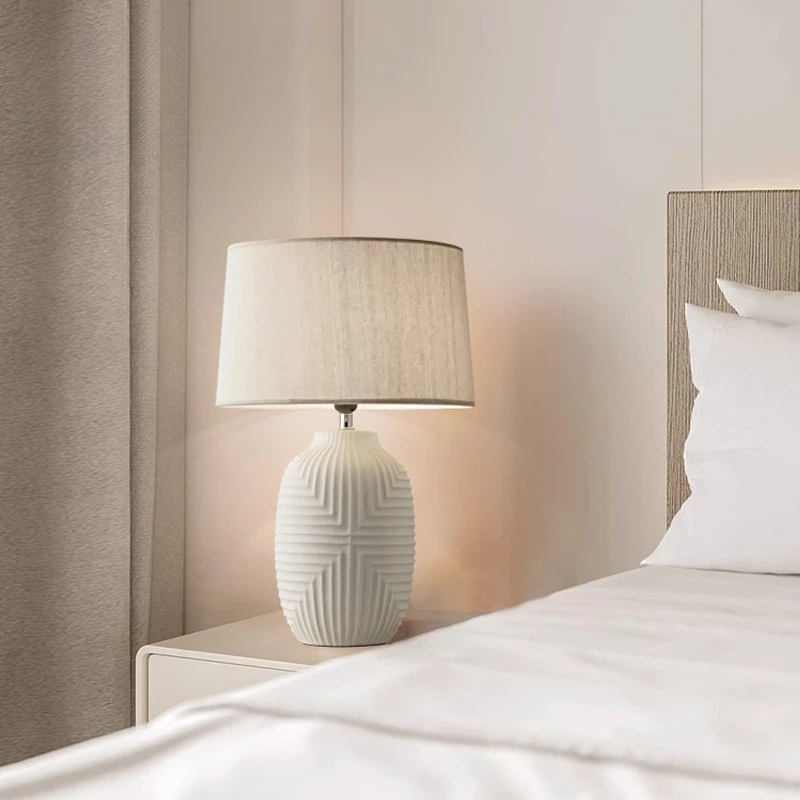 Wabi Sabi Japanese Retro Ceramic Table Lamp New Chinese Style for Living Room Bedroom Hotel Bedside