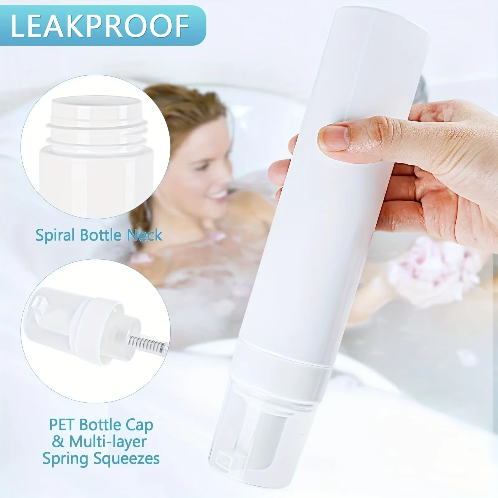 Empty White Foam Pump Bottle Refillable Foaming Dispenser Bottle For Tattoo Cleanser Soap PMU Permanent Makeup Tattoo Studio