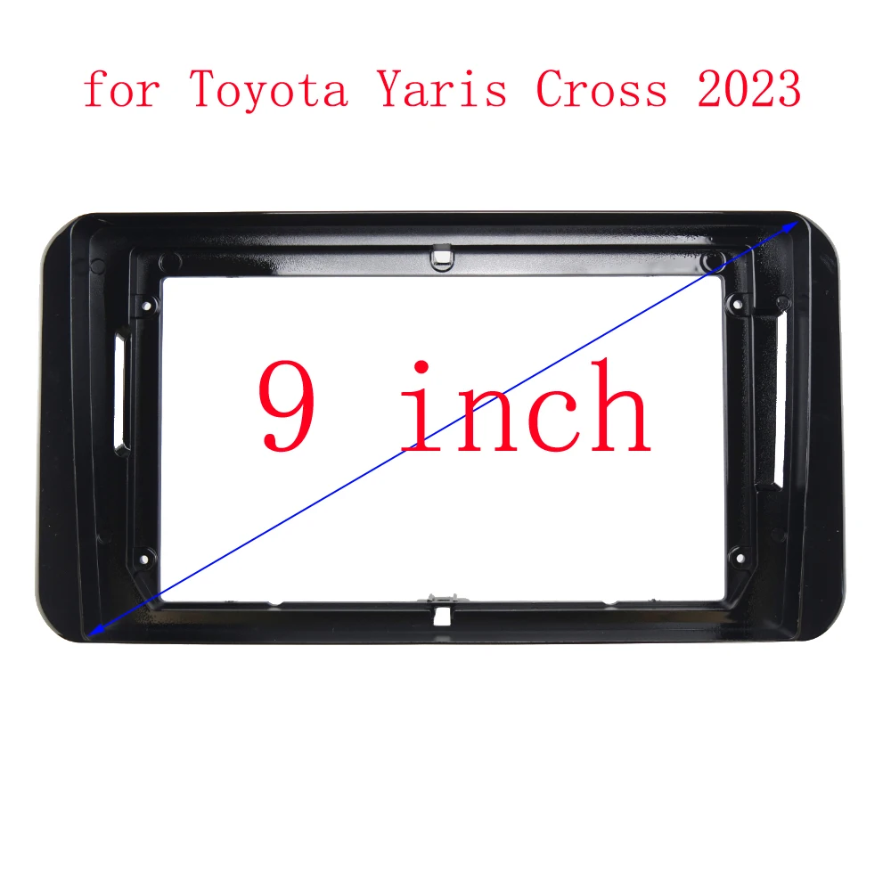 2 Din 9 Inchs Car Radio Installation DVD GPS Mp5 Plastic Fascia Panel Frame for Toyota Yaris Cross 2023 Dash Mount Kit