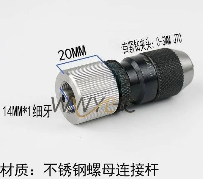 0‑3.0mm JT0 Self‑Tightening Drill Chuck Fit for Stainless Steel Micro‑Perforating Punching Machine Rotary Head Parts
