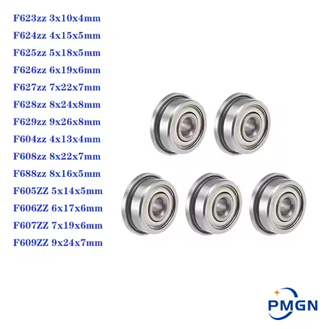 2-5PCS Flange Ball Bearings F604 F605 F606 F607 F608 F609 F623 F624 F625 F684 F688 F626 F627 F628 F629 ZZ 2Z 3D Printers Parts