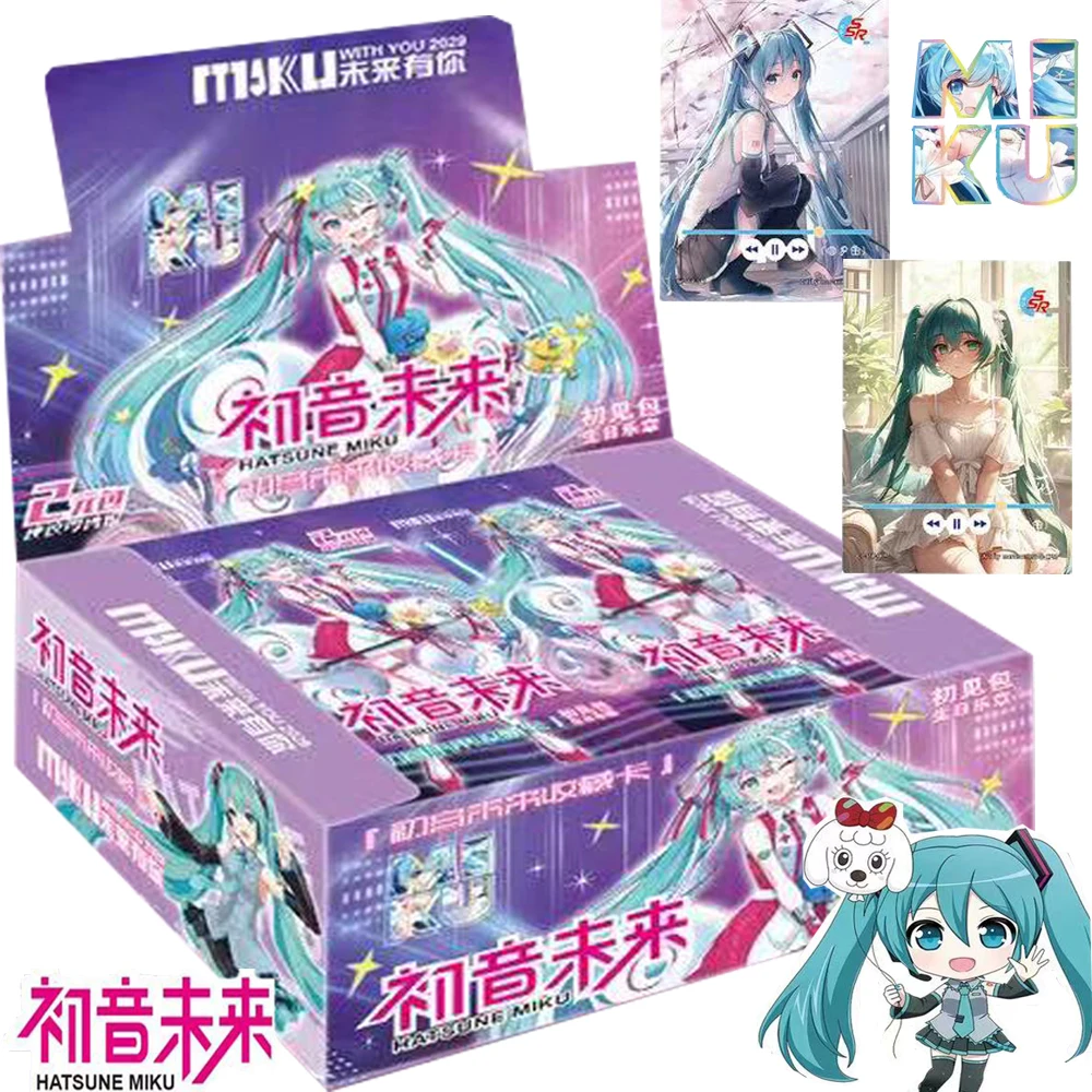 

Original Hatsune Miku Cards Collection for Children Rare PR Flowing Sand Card Brick Multiple Types Toys Gifts Friends Birthday