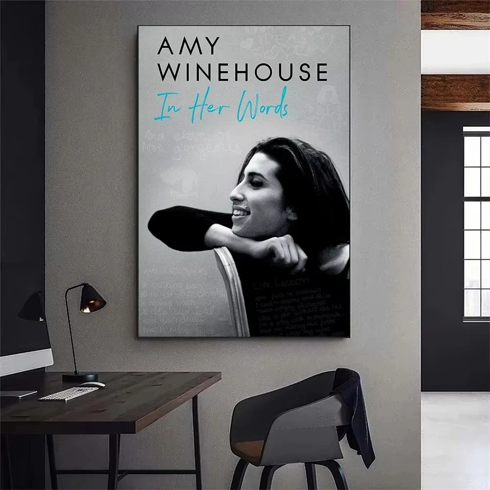 Amy Winehouse Singer Poster Gallery Prints Self Adhesive Home Decor Decoration Wall Decals Living Room