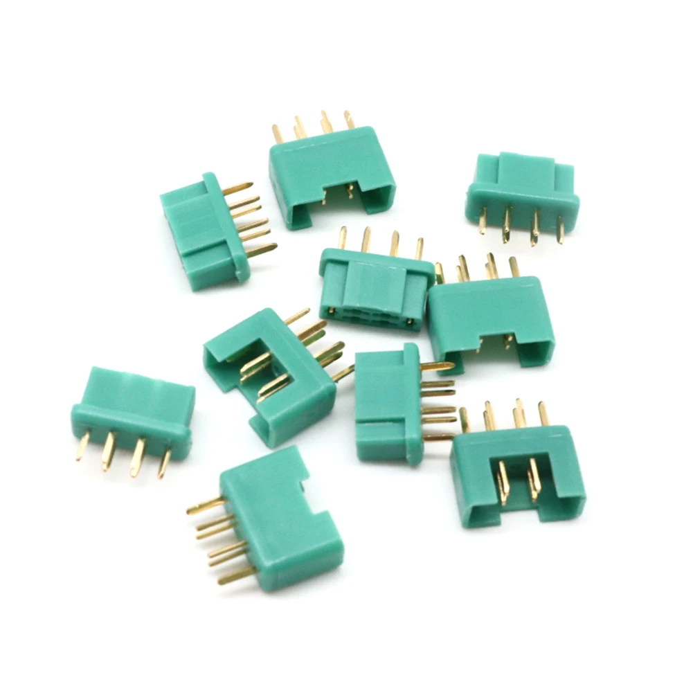 10/100Pcs MPX Multiplex Connector Male Female Plug 24K Gold Plated 6Pin AM-1016 for RC Glider Signal Line Connection Accessories