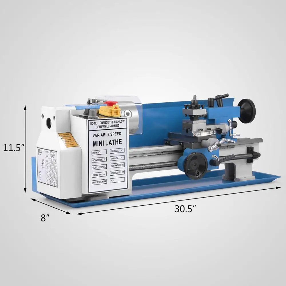 550W 0618 China mini lathe machine with metal change gears