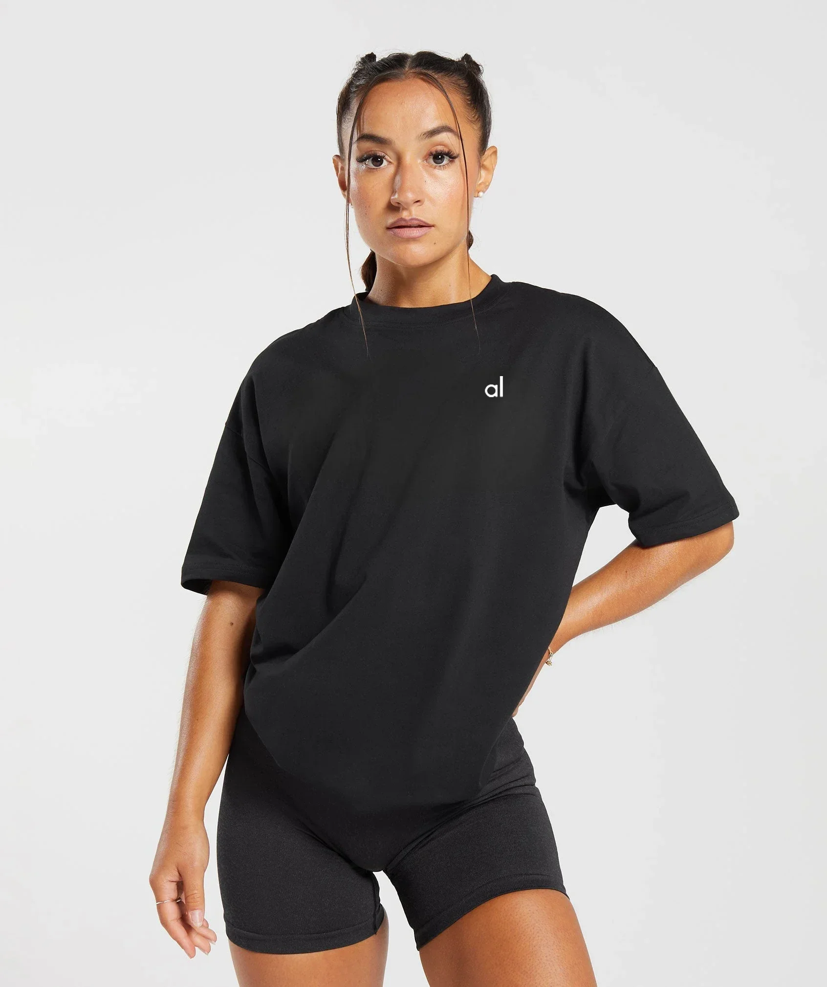 2025 AL الرياضة اليوغا المرأة تي شيرت قصير الأكمام القطن تيز عالية الجودة العلامة التجارية تي شيرت رياضة الركض Y2k بلايز الصيف الشارع الشهير #1