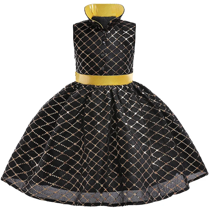 زي تنكري للأطفال من Wate Wade ، شعر مستعار للحريق ، فستان العنبر باللهب ، فساتين بياقة عالية ، حفلة هالوين ، فيلم جديد ، فتيات وفتيان