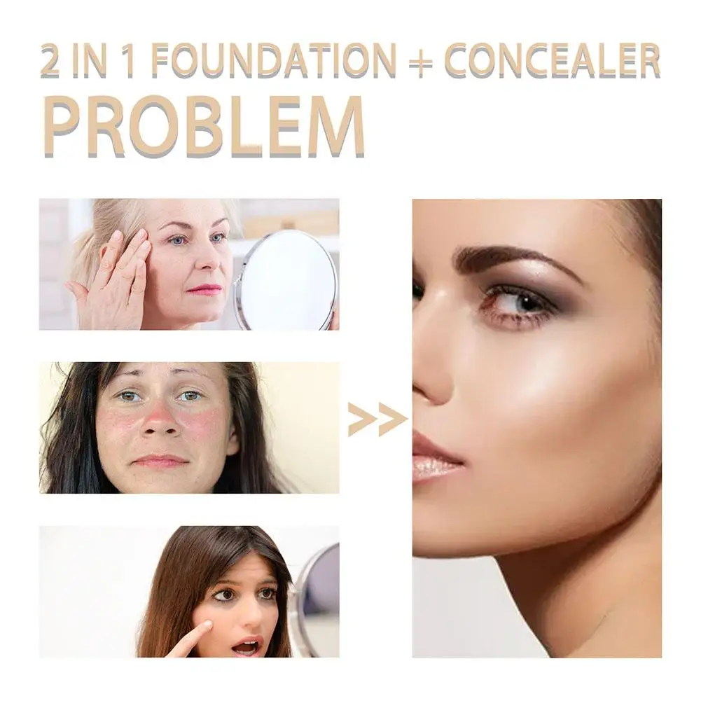 Bâton de fond de teint double correcteur, couverture hydratante, contour de l'acné, longue durée, éclaircir les taches de maquillage imperméables, E8v2, nouveau