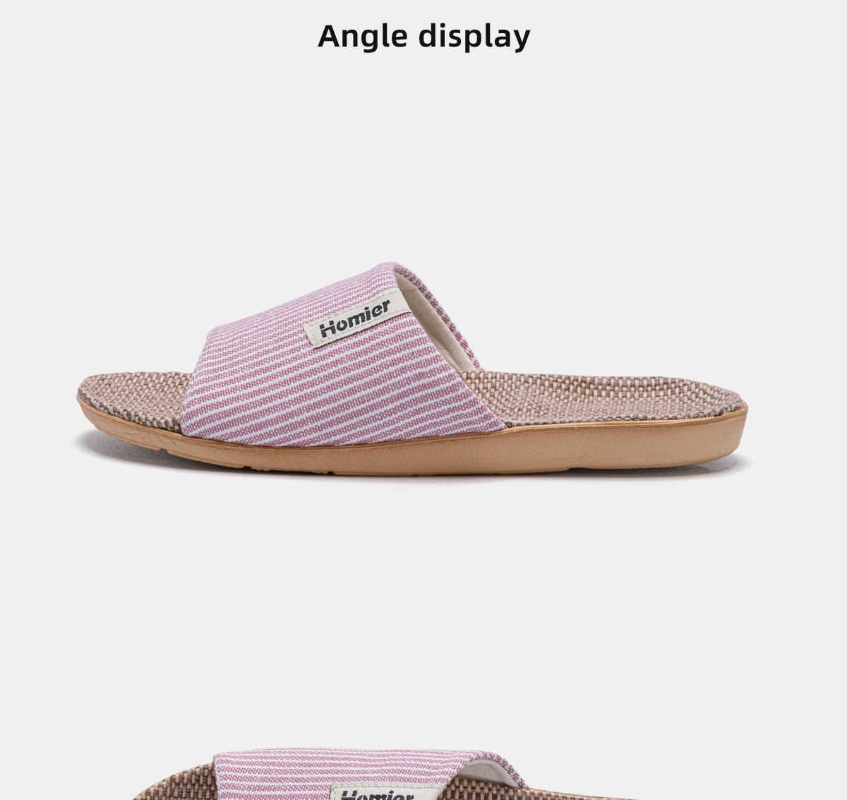 Stoff Unisex Hausschuhe Sommer Slip-On Hausschuhe rutschfeste atmungsaktive Hausschuhe – Detail 13