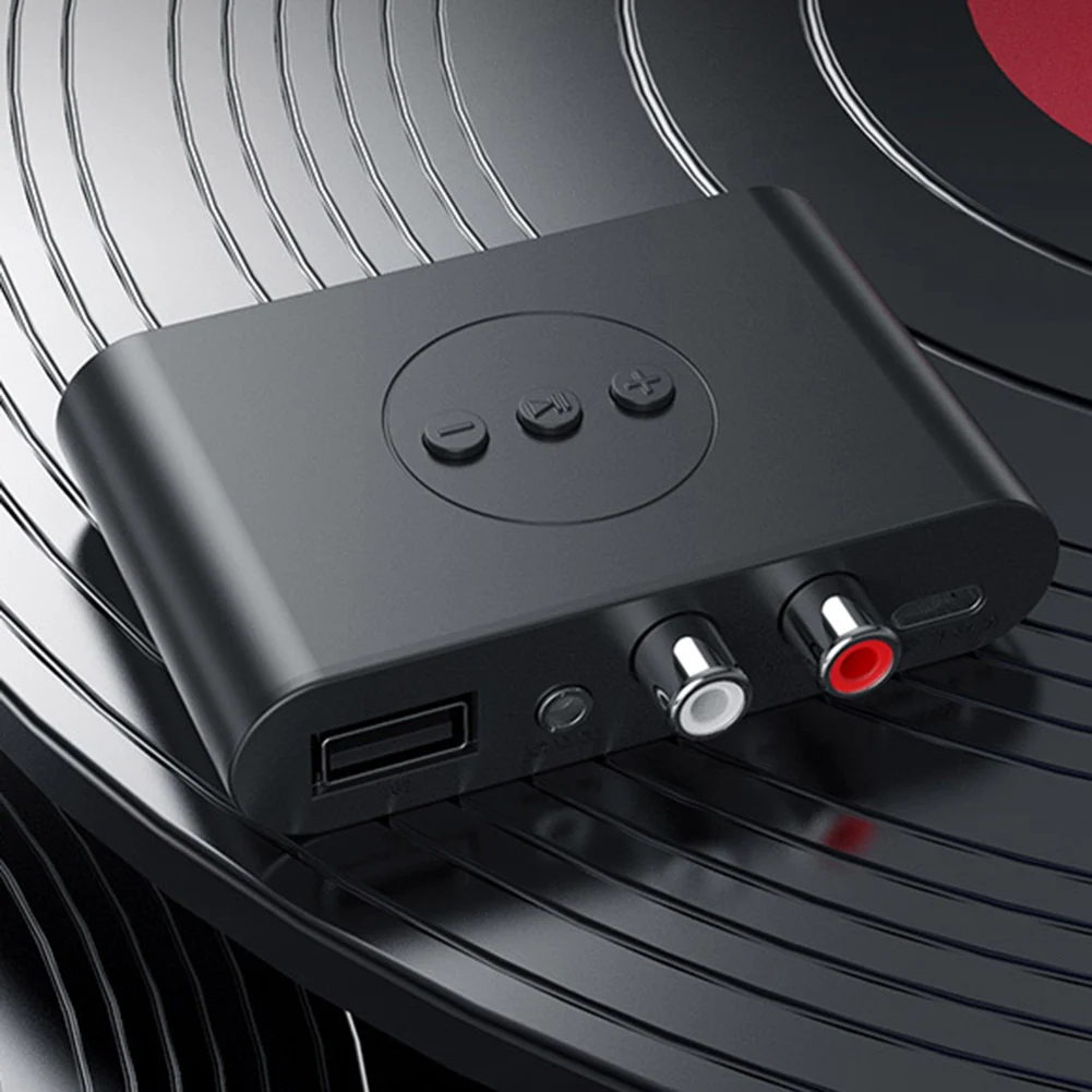 Audio Receiver U Disk RCA 3.5mm AUX NFC Bluetooth-Compatible5.2 Car Speaker Amplifier Support USB Flash Drive Playback for Car