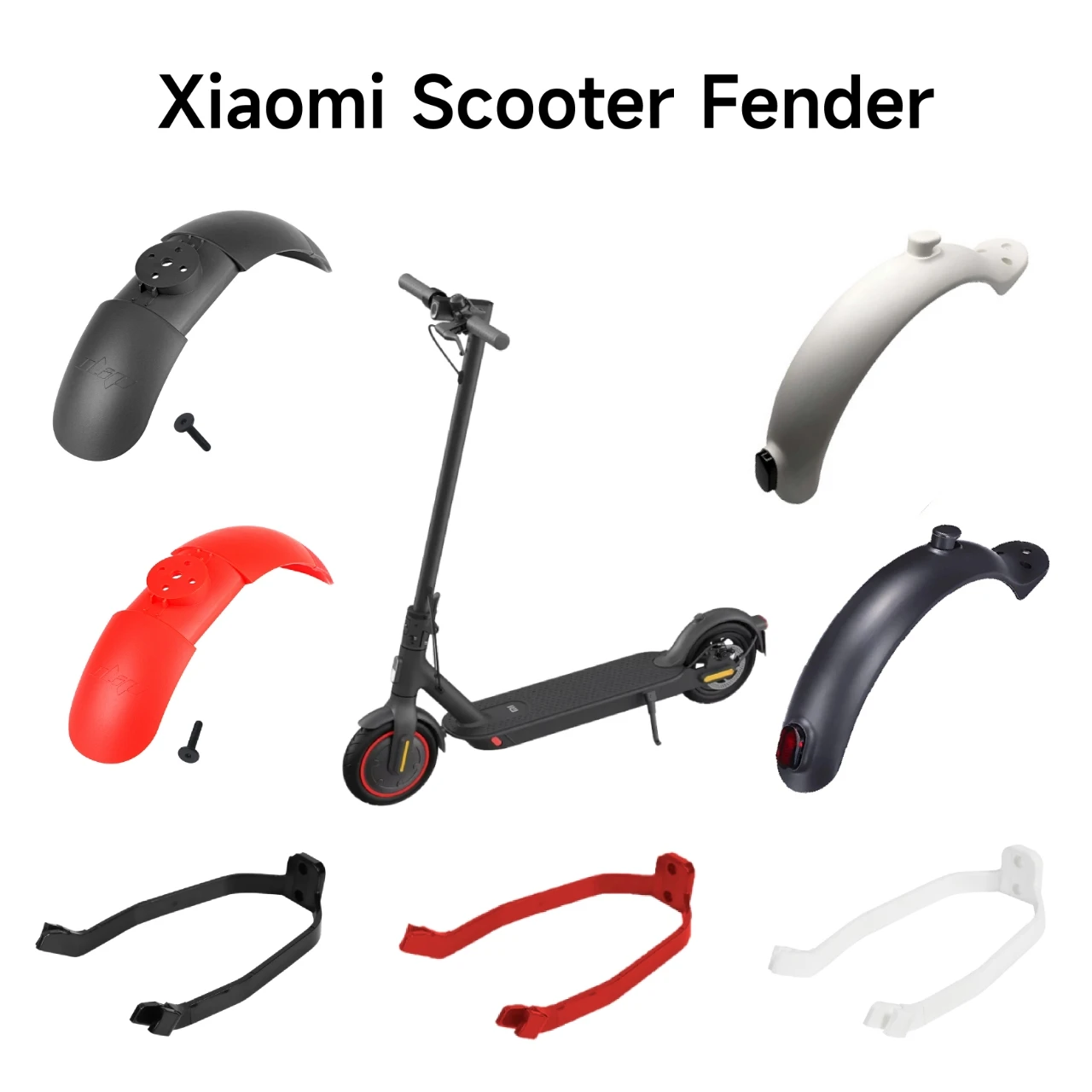 Electric Scooter Front Rear Fender Wheel Fender Mudguard For Xiaomi M365 Pro Pro2 1S Mi3 Scooter Replacement Accessories Parts