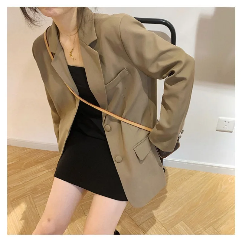 Autumn Luxury Blazer for Women 2024 Elegant Korean Women\'s Blazer Jacket Fashion Female Long Coats Splice Office Lady Clothes