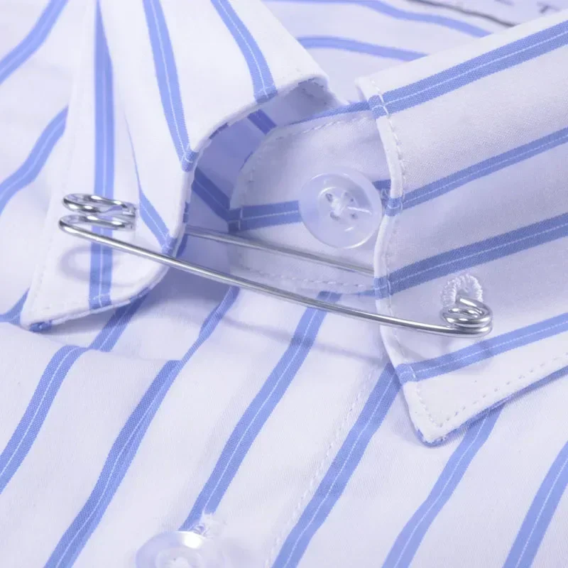 Fashion New Men\'s Shirt Collar Pins Brooch Trendy Male Accessories Jewelry Gift Paper Clip Buckle Necktie Bar