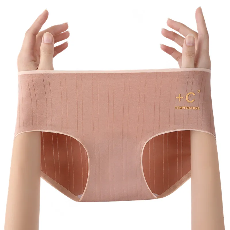 مثير عالية رصاصة المرأة سراويل الخريف ملخصات لينة مريحة منتصف الخصر الحفاظ على الحرارة الملابس الداخلية العشير