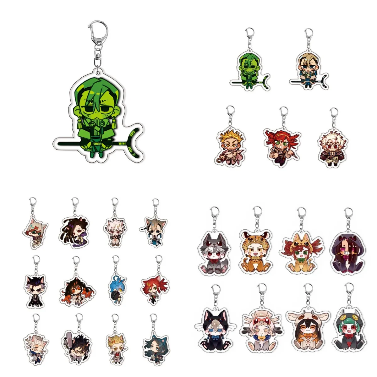 Anime GACHIAKUTA Zanka Rudo Enjin Acrylic Keychain Backpack Pendant Keyring Key Chain Decoration Ornament Props Fans Gift