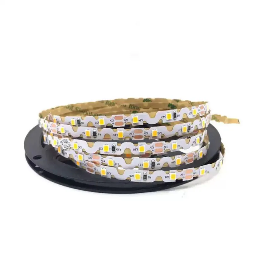 50m/lot S Shape 12V SMD 2835 LED Strip No-Waterproof IP29 Flexible Light 7mm 60Leds RGB White For channel letters decoration