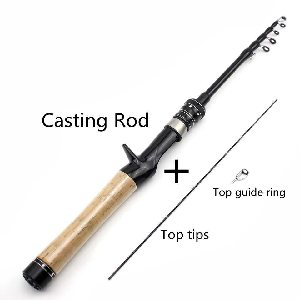 168cm 185cm ul power Carbon Fiber Telescopic Fishing Rod Spinning  Rod Lure Weight 1-5g Children beginners Catch small fish pole