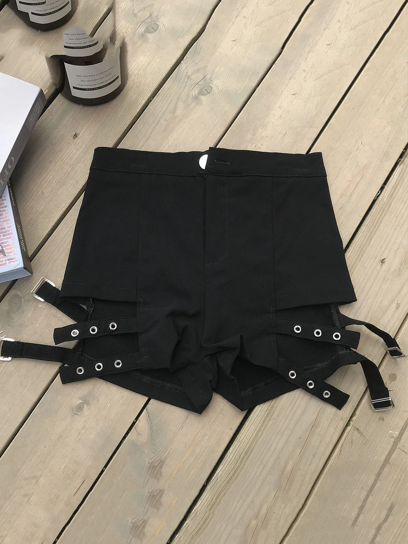 Sexy Black Hole Fashion Casual Summer Shorts Women Clothing Goth Mini Short Hot Pants Woman High Waist Werk Micro Booty Shorts