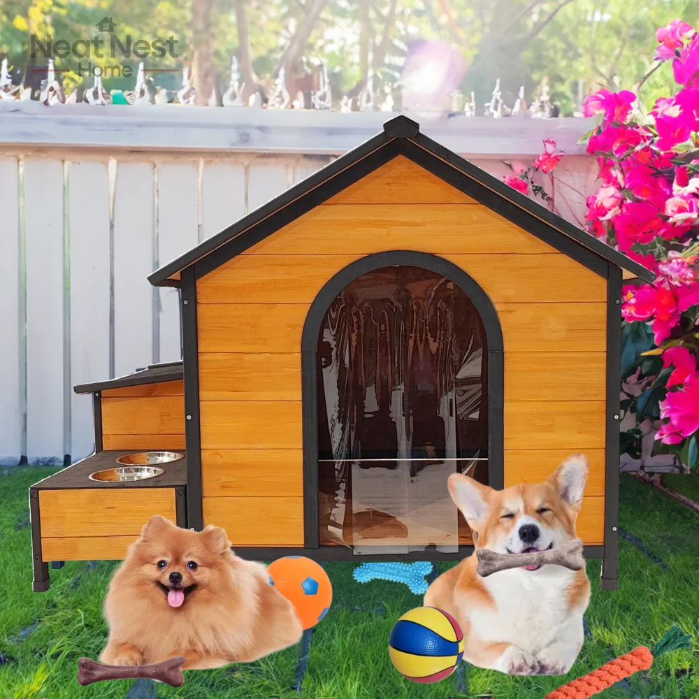 

Wearable and Strong Dog House for Playground, Wooden dog Crate Dog Kennel, Indoor & Outdoor Dogs crate