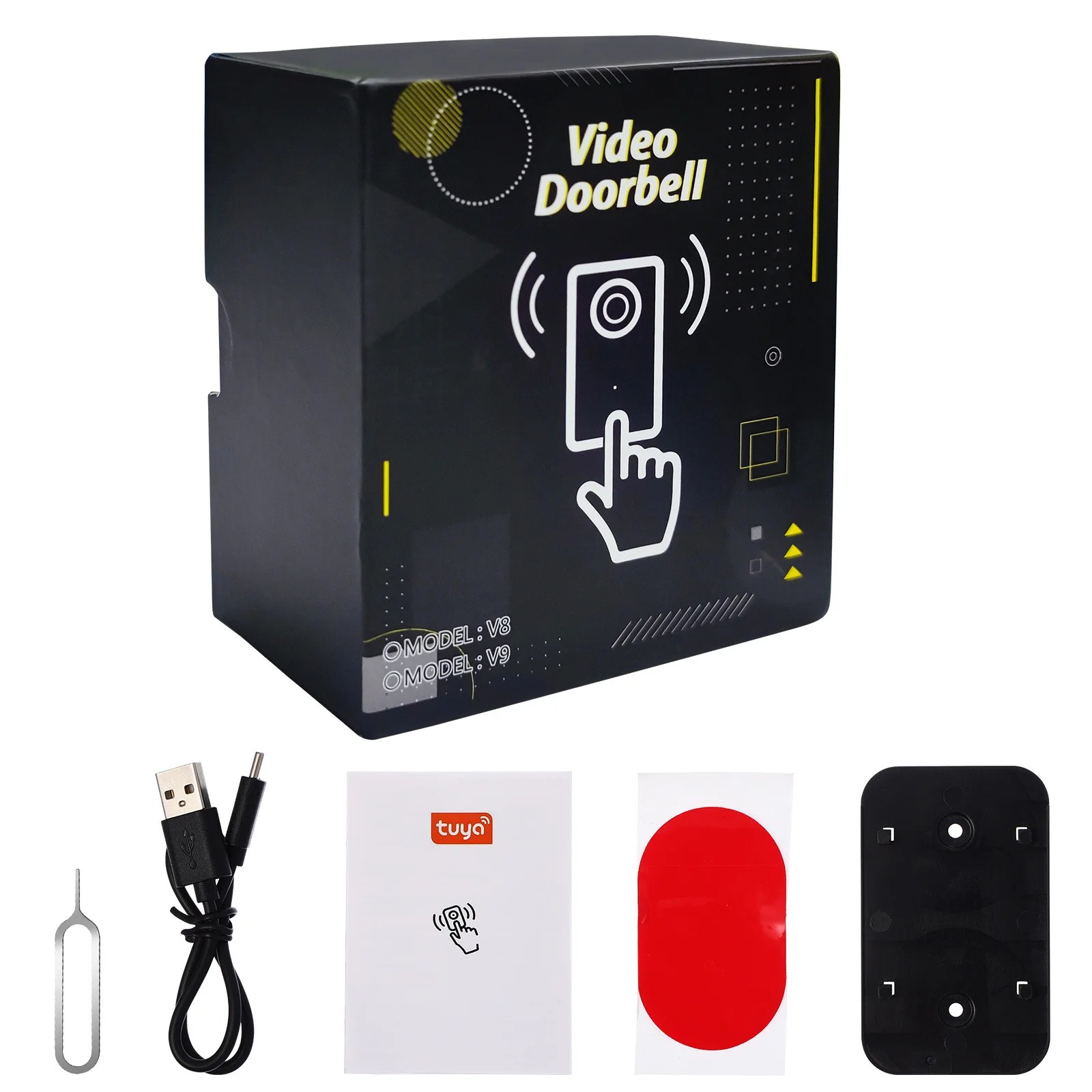 Timbre de vídeo inalámbrico timbre WiFi inteligente con cámara Audio bidireccional visión nocturna gran seguridad para el hogar y la Oficina