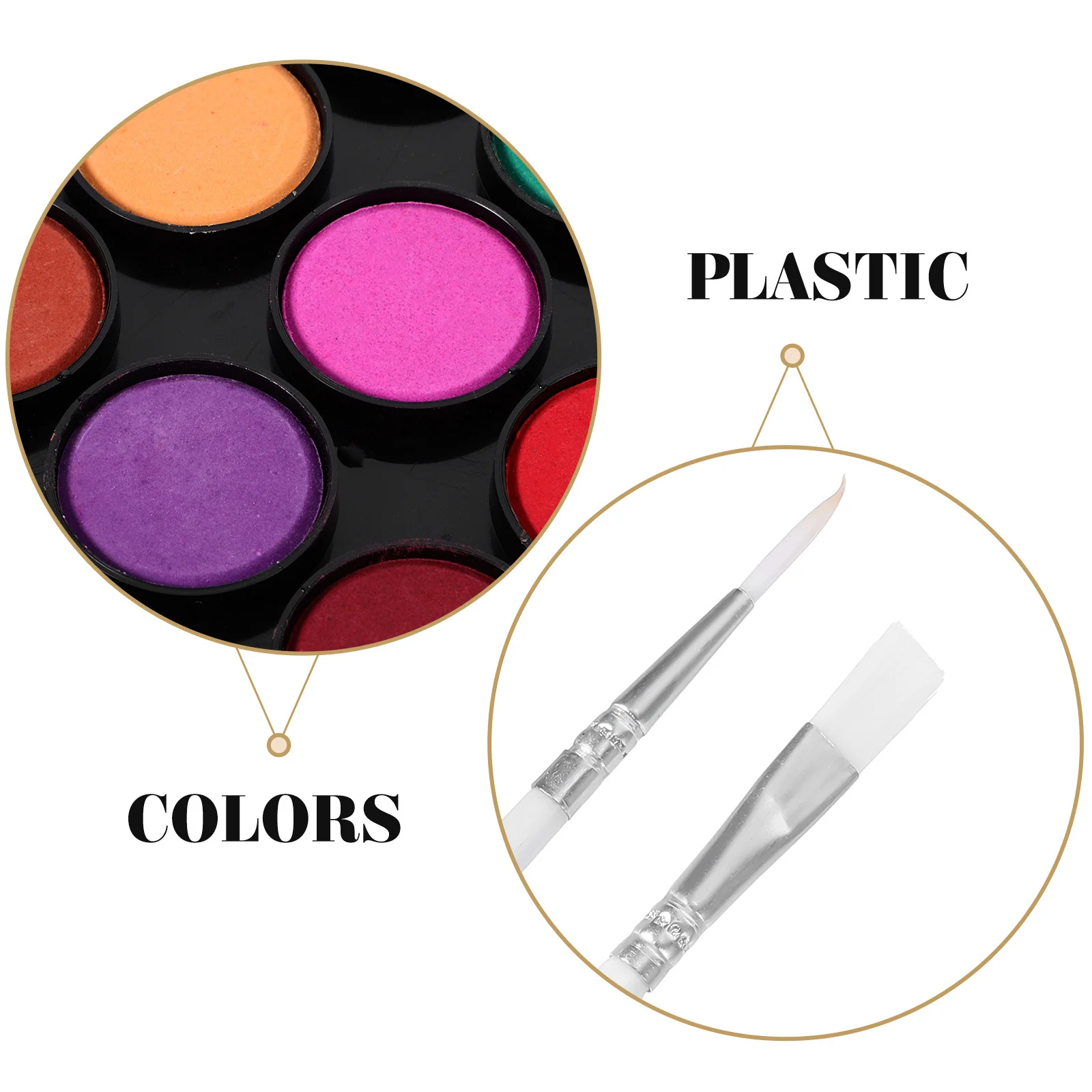 

3Pcs Watercolor Pigment Set Solid Gouache 18 Colors Durable Plastic Tray for Creative Painting Supplies Watercolour