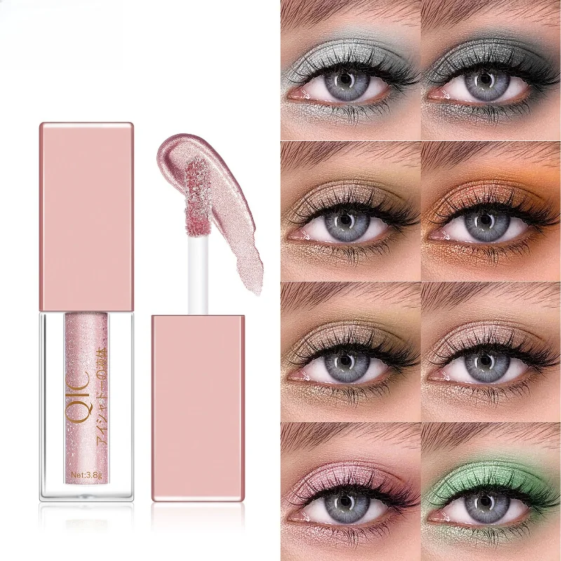 일본 화장품 15 Colors Liquid Pigment Eyeshadow Light Waterproof Glitter Shimmer Metallic Diamond Liquid Eye Shadow Beauty Cosmetics