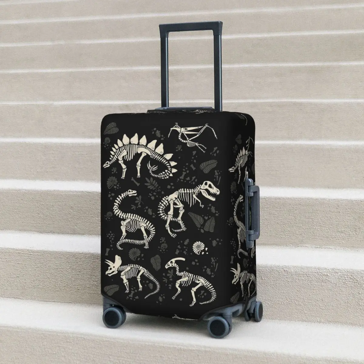 

Excavated Dinosaur Fossils Suitcase Cover Protection Elastic Travel Luggage Protector Covers for 18-32 Inch