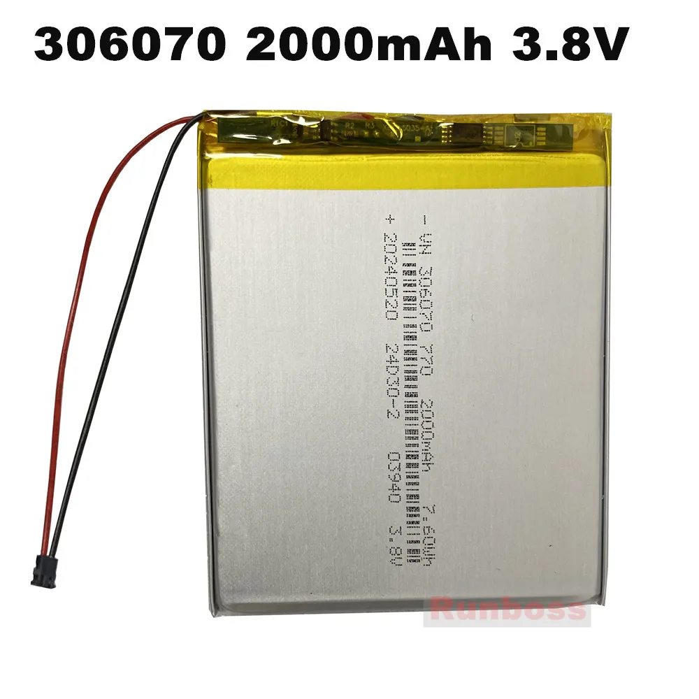 

Аккумулятор 3,8 В, 2000 мАч, 306070PL для PocketBook 614 614 Вт 615 616 624 626 627 628 632 640 641 616 Вт touch lux 3 Digma E628 R657 R659