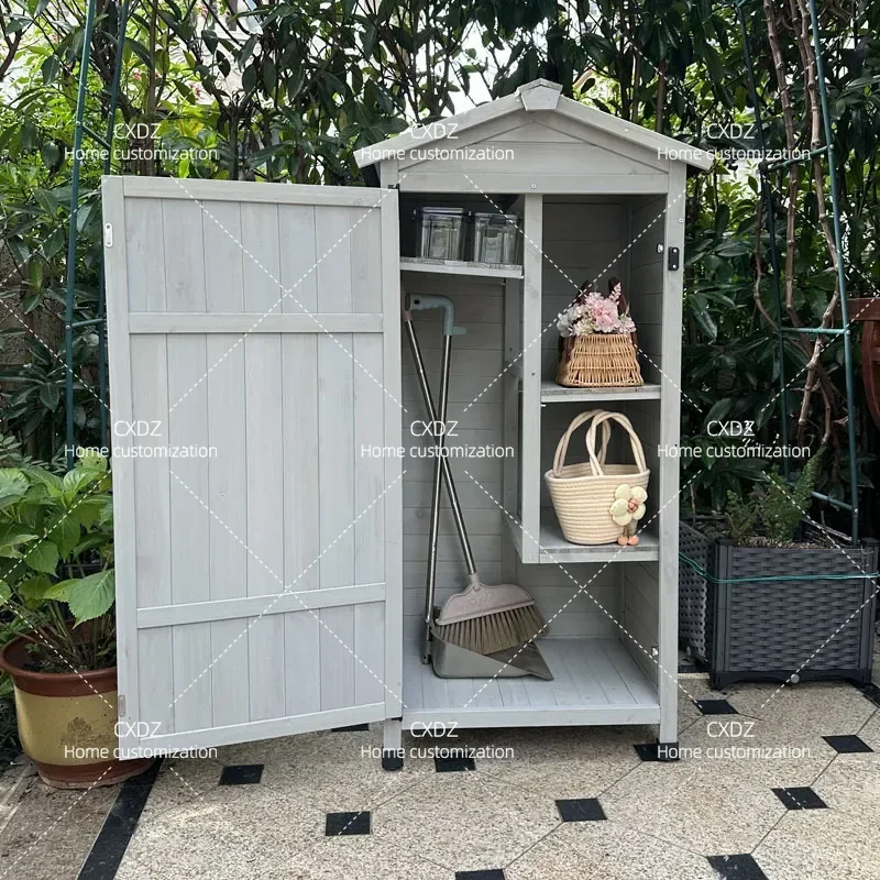 Outdoor Storage Cabinet Tool Locker Garden Glove Box Large Capacity Weatherproof Organizer for Courtyard Patio Shed Garage