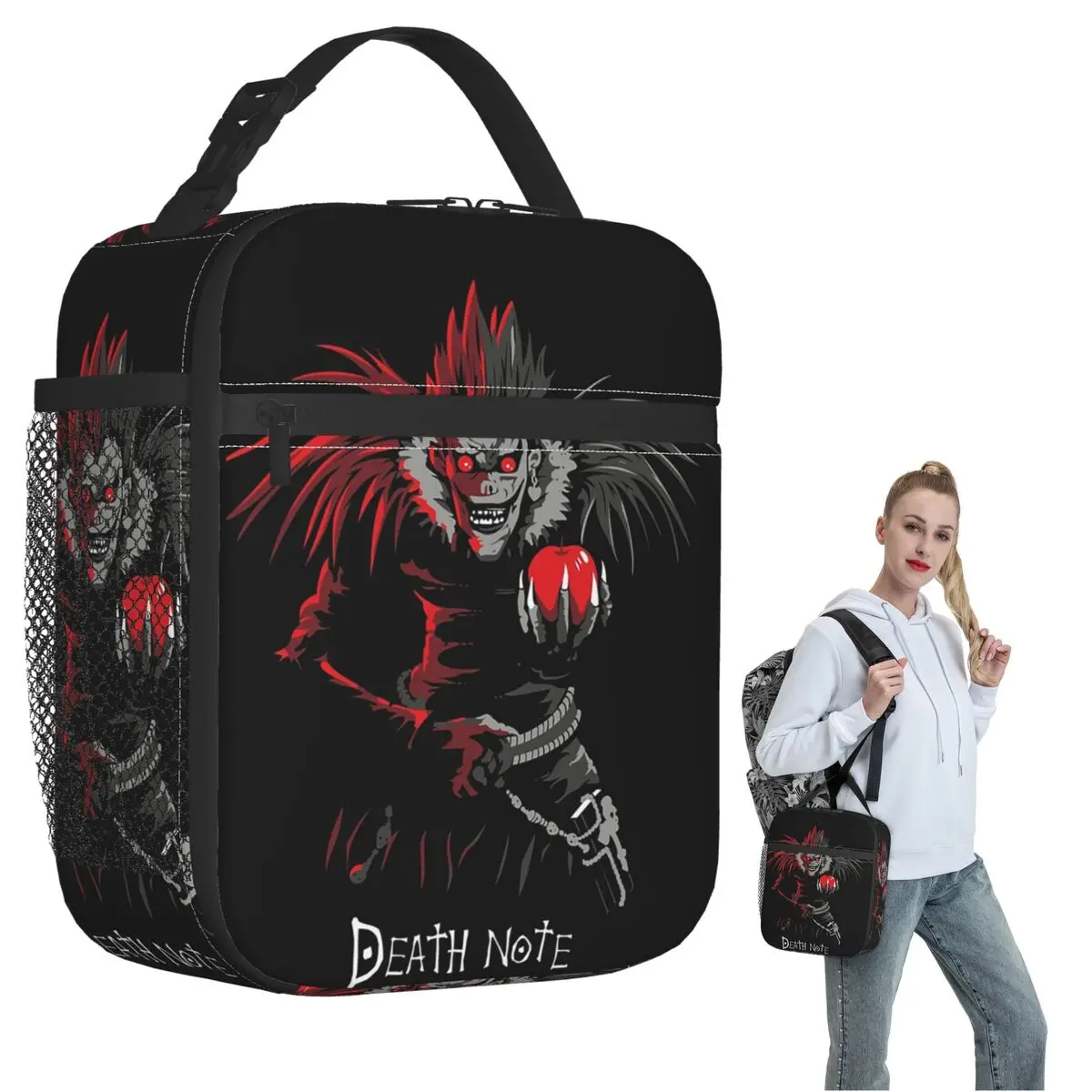 

Изолированная сумка для обеда в стиле аниме Death Note L-Lawliet для женщин и детей, портативные коробки для еды, термосумка для обеда