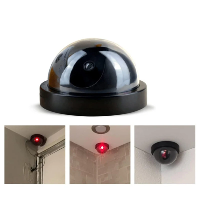 Dummy Waterproof Security Surveillance Camera With Flashing Red Led Light Outdoor Indoor Simulation Camer