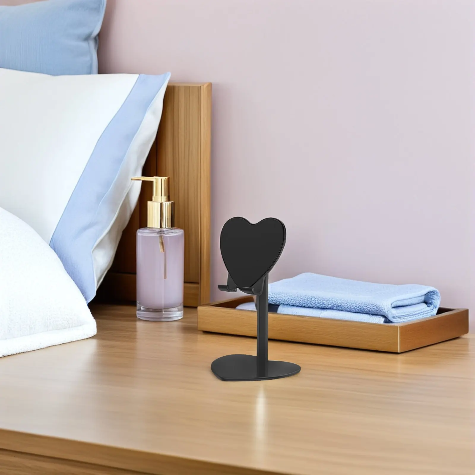 Heavy Duty Foldable Metal Phone Stand Desktop Tablet Holder Free Hands Viewing Support for Streaming Gaming Video Calls Tablet