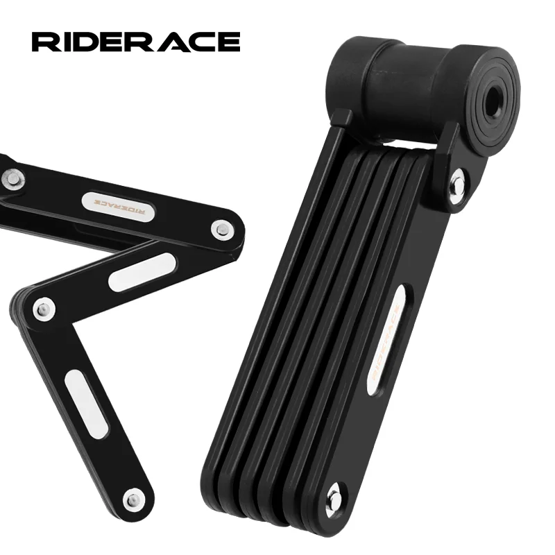 RIDERACE Foldable Bicycle Lock For MTB Mountain Bike High Security Anti-Theft Scooter Electric E-Bike Road Cycling Chain Lock