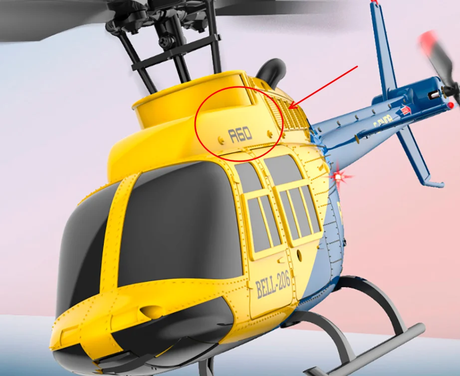 RC ERA A60 Mini Bell206 RC Helicopter Spare Parts Accessory Main Blade Motor Landing Gear Servo Light Linkage Receiver Tail Wing