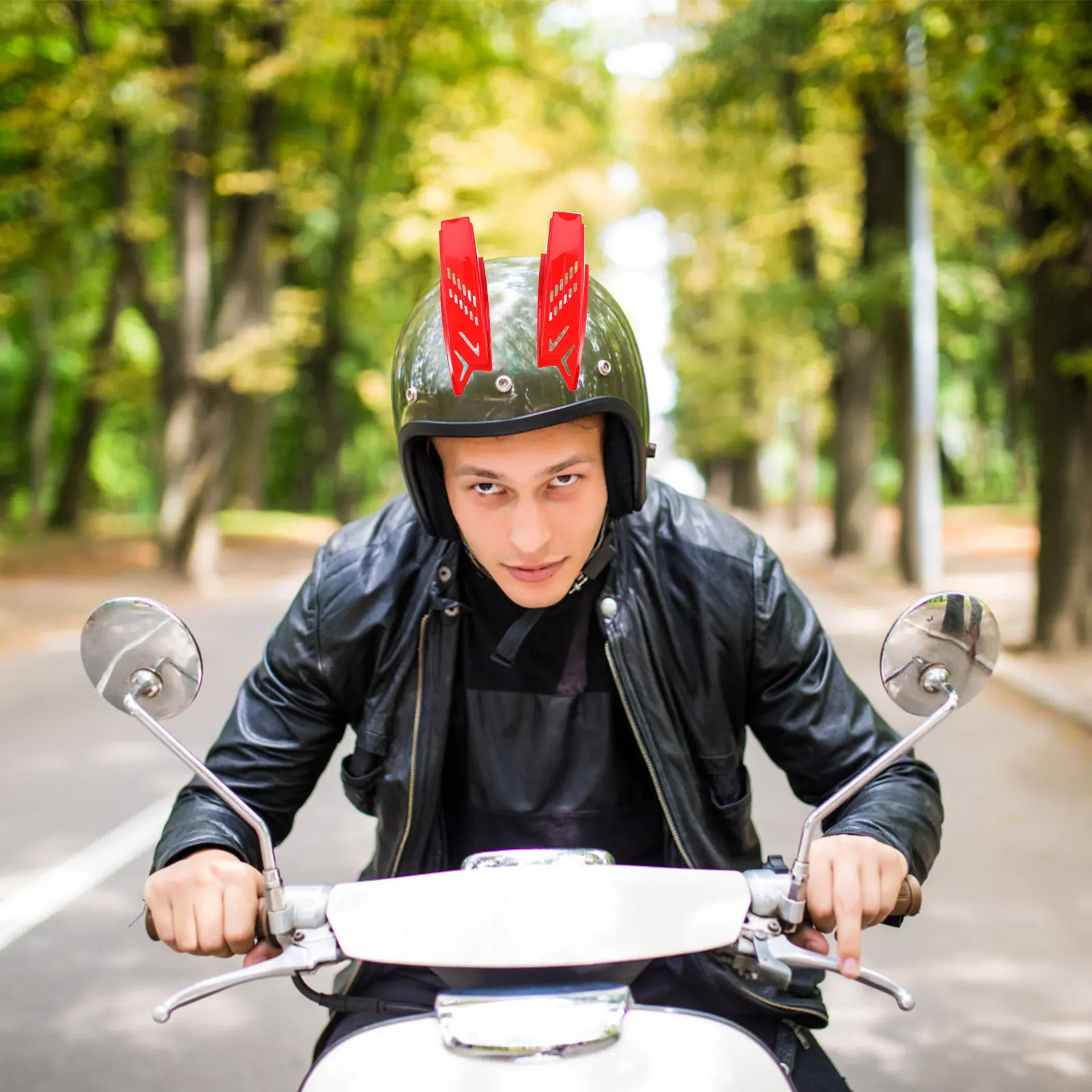 

2Pcs Motorbike Horns Premium Safe Odorless Tiny Size Modern Color Creative Peel Stick Decor Horns