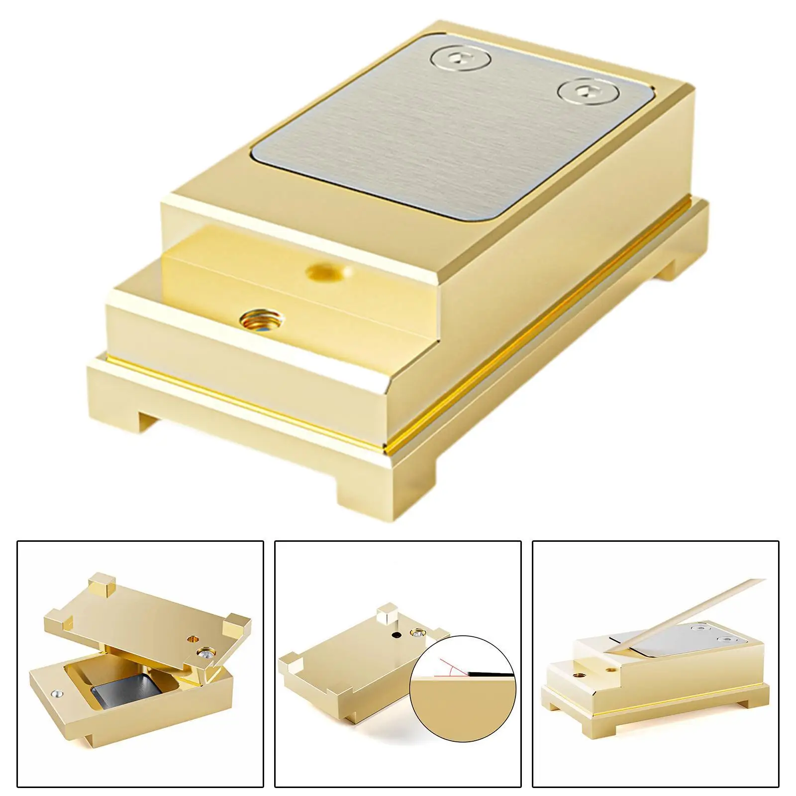 Watch Repair Tool Metal Grinding Table Wear Resistant Professional Sturdy Wood Strips Polishing Table Wood Carving for Home