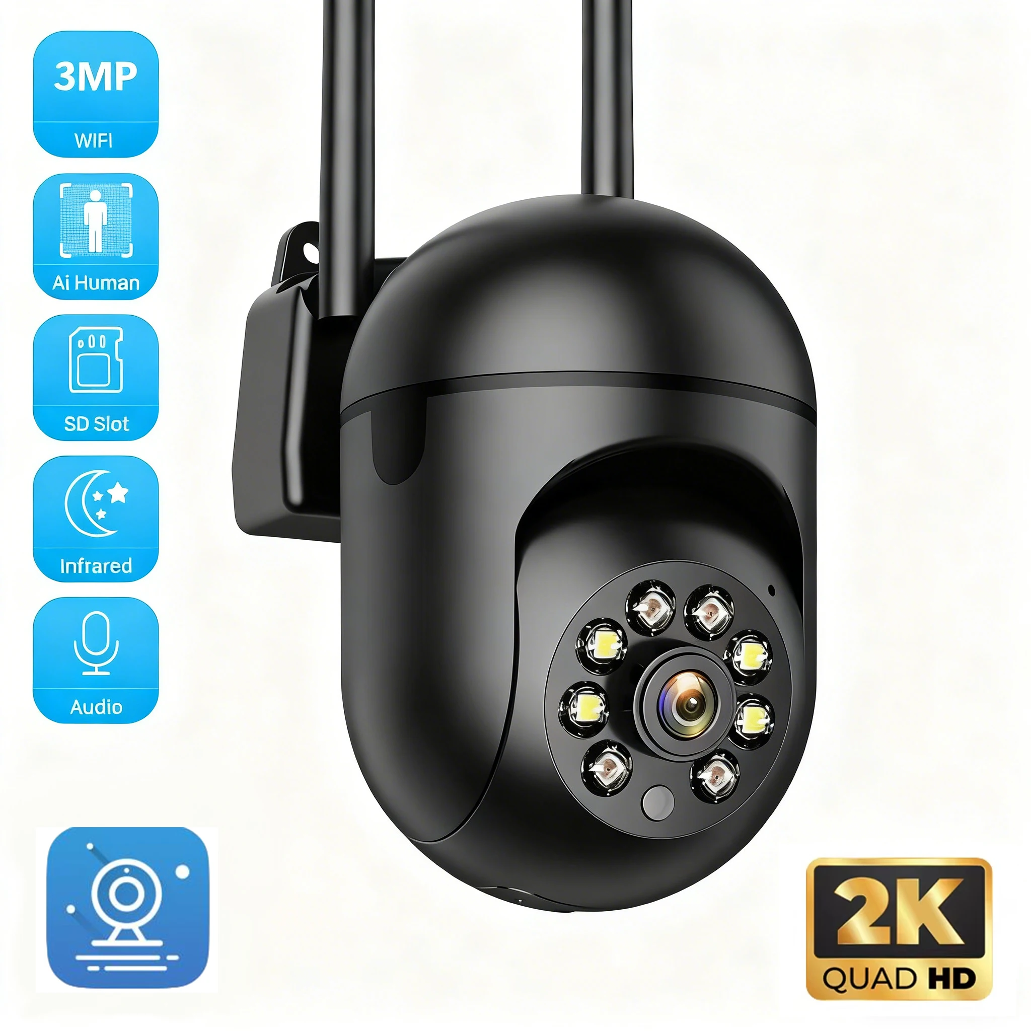 3MP 2K Ip Outdoor W… - image