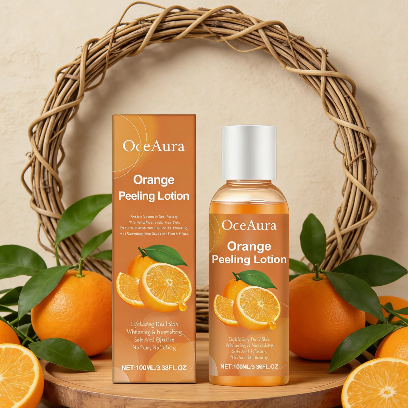 

Лосьон для пилинга OceAura Orange Peeling Lotion, средство для удаления омертвевшей кожи, отшелушивающее средство для ухода за телом, для мягкой и гладкой кожи, омоложение кожи, натуральное органическое пилинг-масло.
