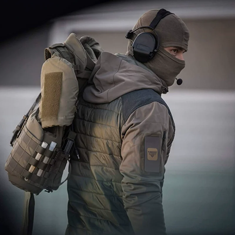 Новая легкая морозостойкая хлопковая одежда, уличный камуфляжный штурмовой костюм, мужской зимний теплый велосипедный комплект с капюшоном и несколькими карманами Новая легкая морозостойкая хлопковая одежда, уличный камуфляжный штурмовой костюм, мужской зимний теплый велосипедный комплект с капюшоном и несколькими карманами