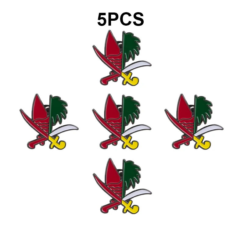 1-5-10-50-100 قطعة قطر ومملكة العربية السعودية العلم شارة بروش دبابيس التلبيب الطبيعية العلم التلبيب دبابيس علم الدولة شارة #1