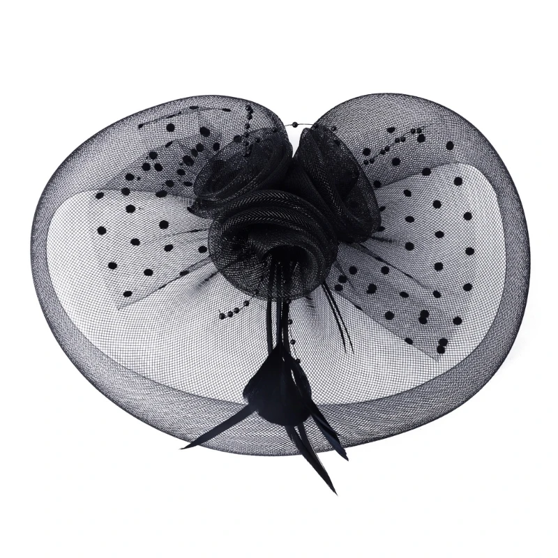 39BC Delicate Netting Hair Clip Soft Fabric Headwear Props For Sensitive Skin Kids