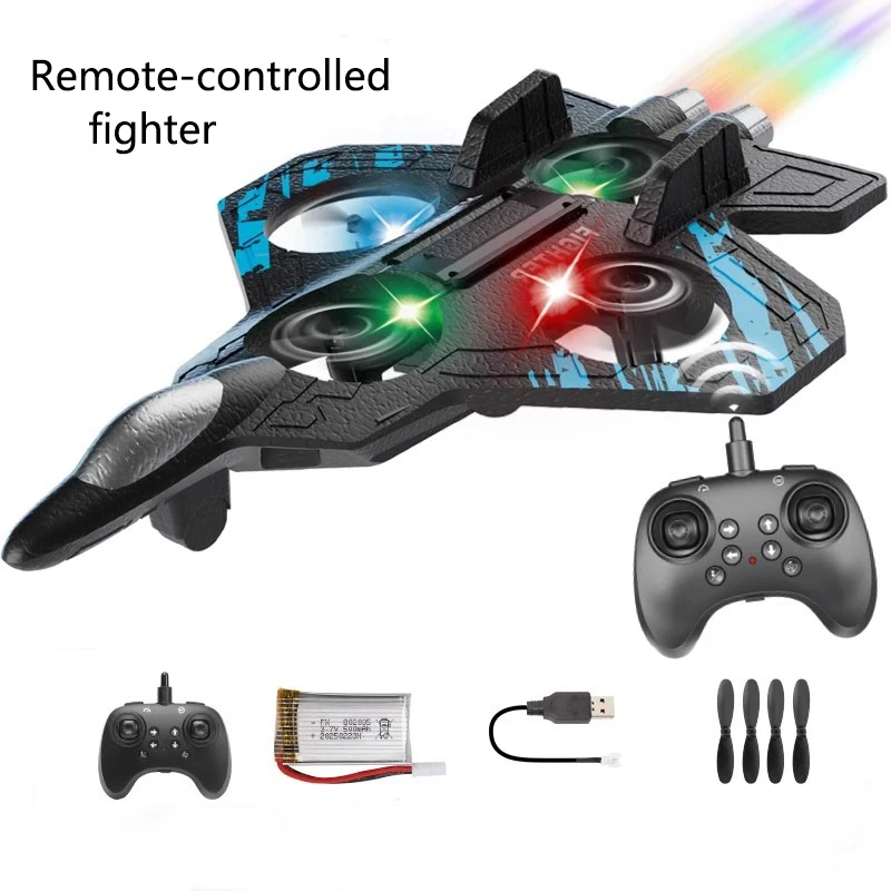 Avion de chasse en mousse télécommandé, jouet pour enfants, train d'atterrissage souple, facile à assembler, ensemble de jeu éducatif pour enfants, nouvelle collection