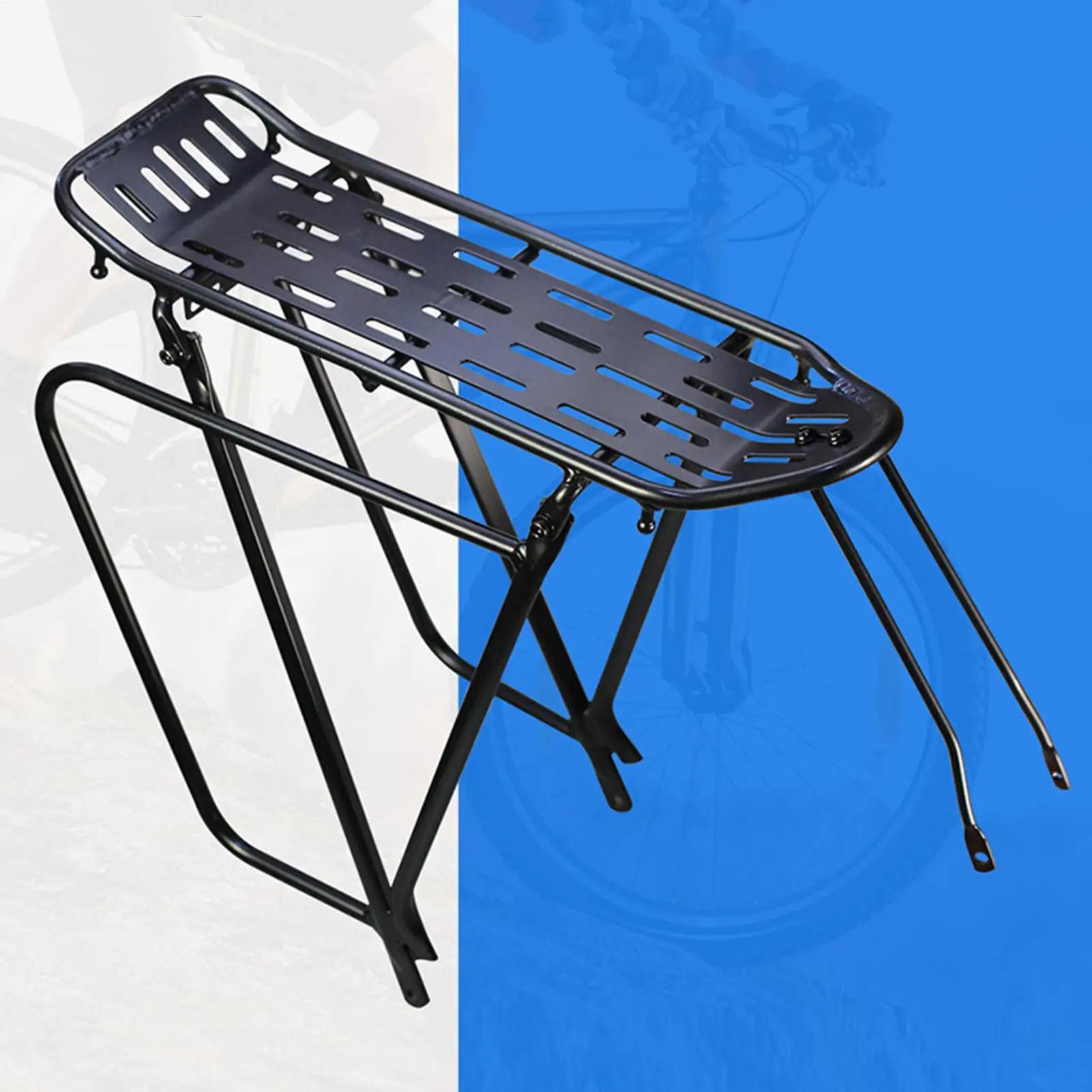 

Rear Bikes Rack Quick Release Bike Cargo Rack Aluminum Alloy Luggage Storage Stand Accessory Back Support for Beach Road Garage